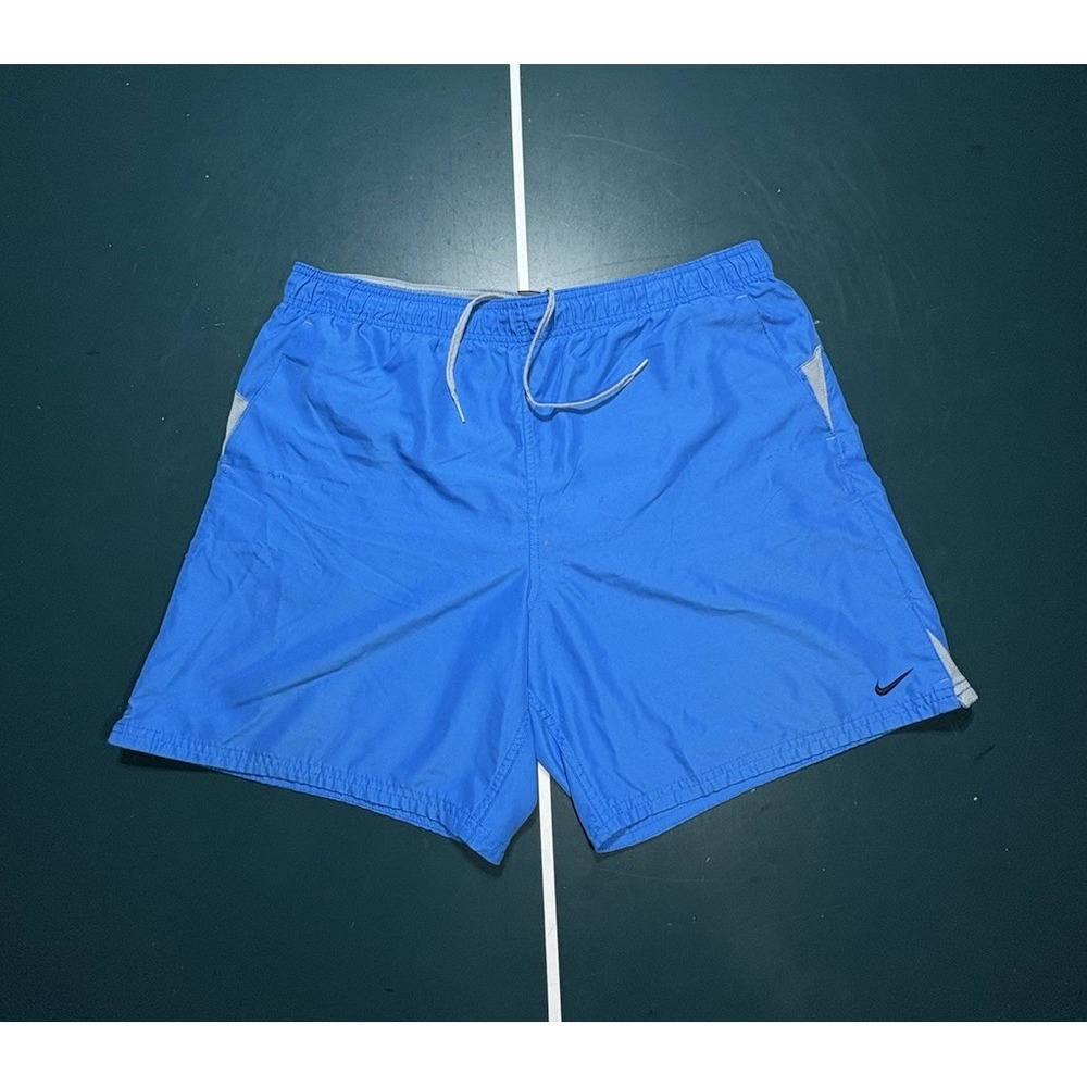 Nike Men's Swim Trunks Lined Bathing Suit Board Shorts Size Large Blue Gray